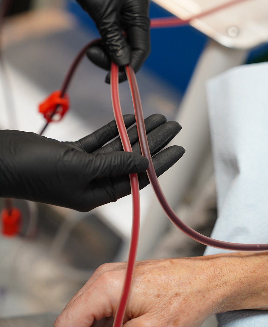 A woman getting red light therapy