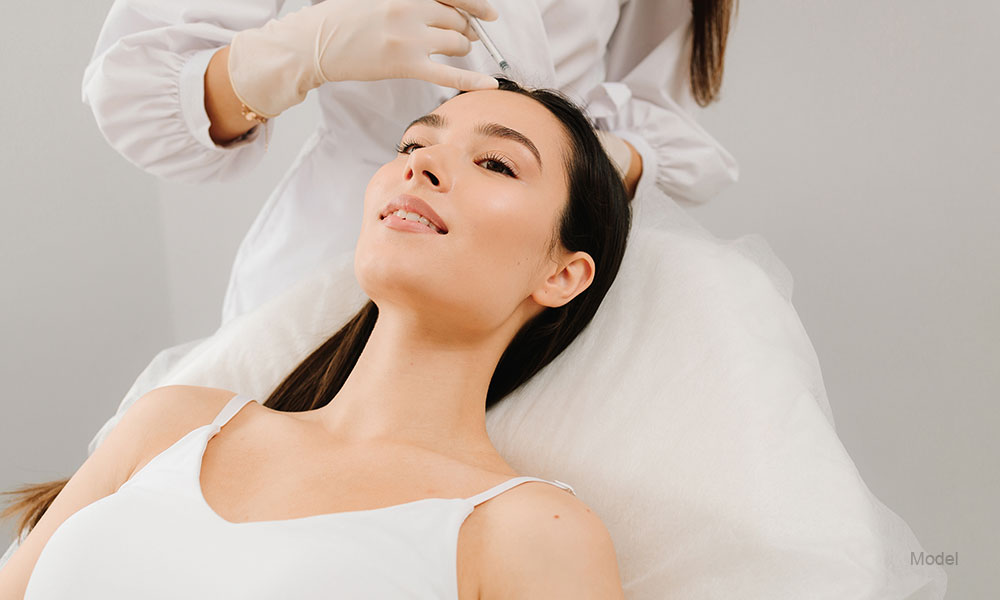 woman getting peptide therapy