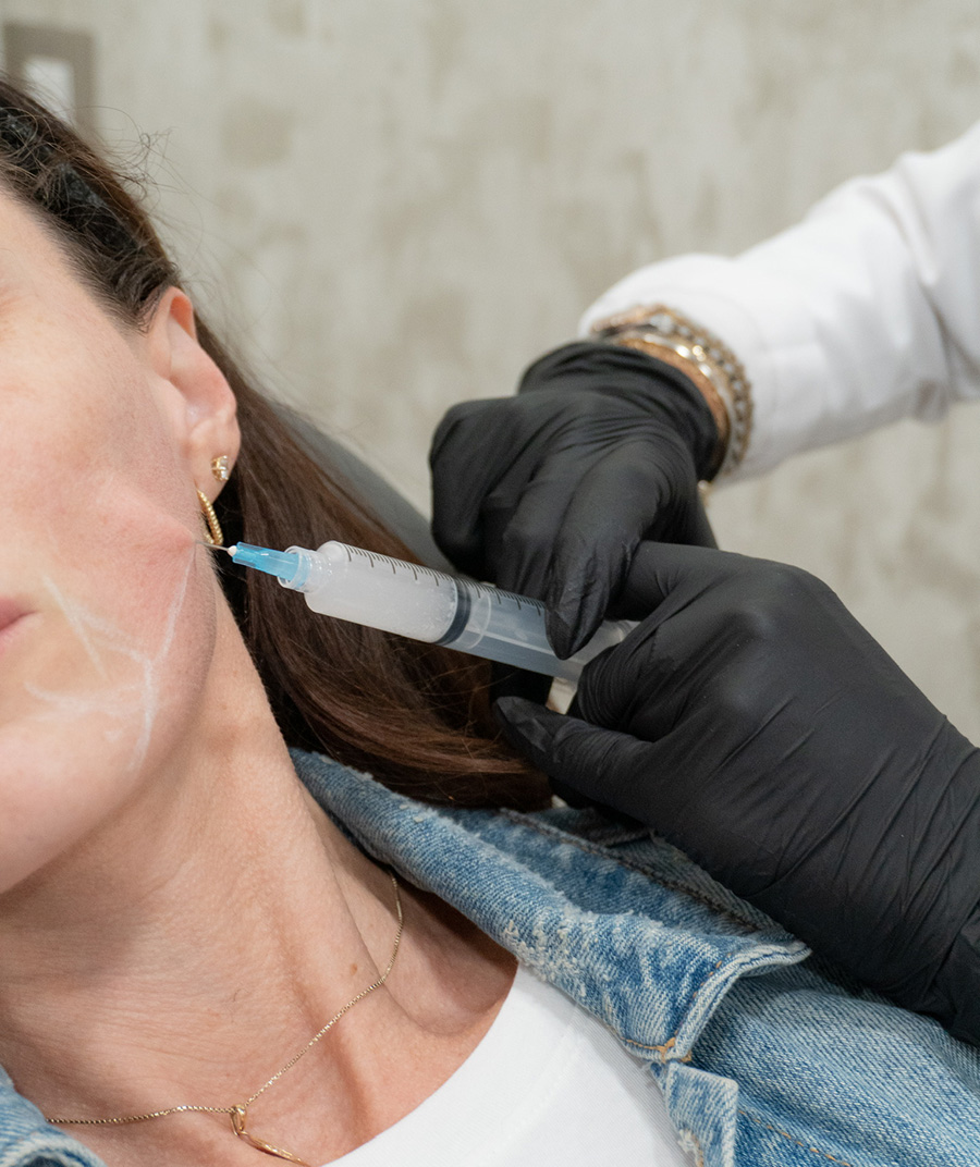 Beautiful woman with wavy black hair