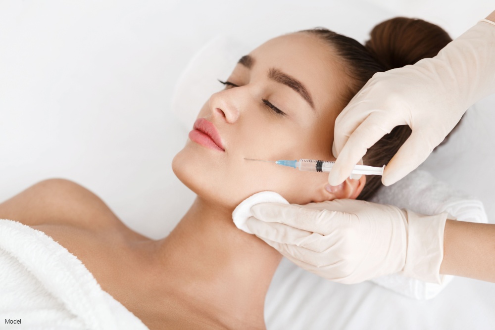 Young Woman Receiving Filler Injection